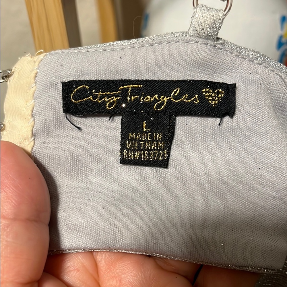 City Triangles Silver Mini Dress